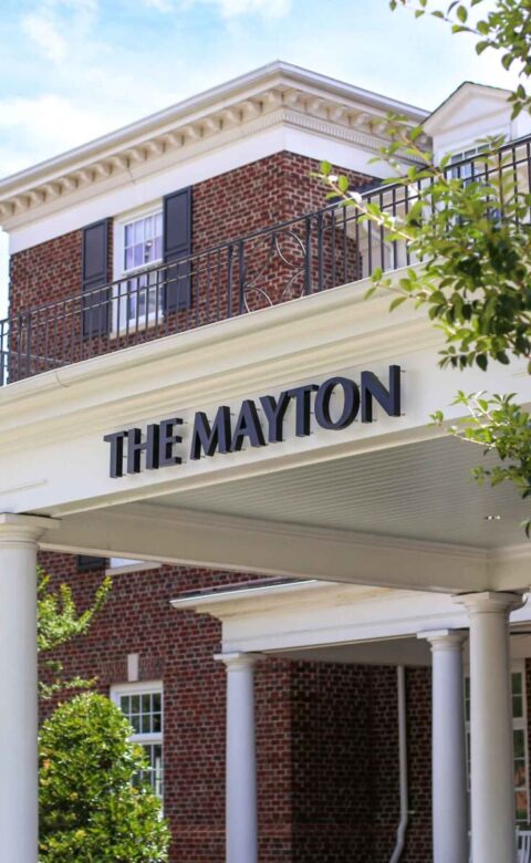 the front entrance of The Mayton Hotel